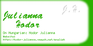 julianna hodor business card